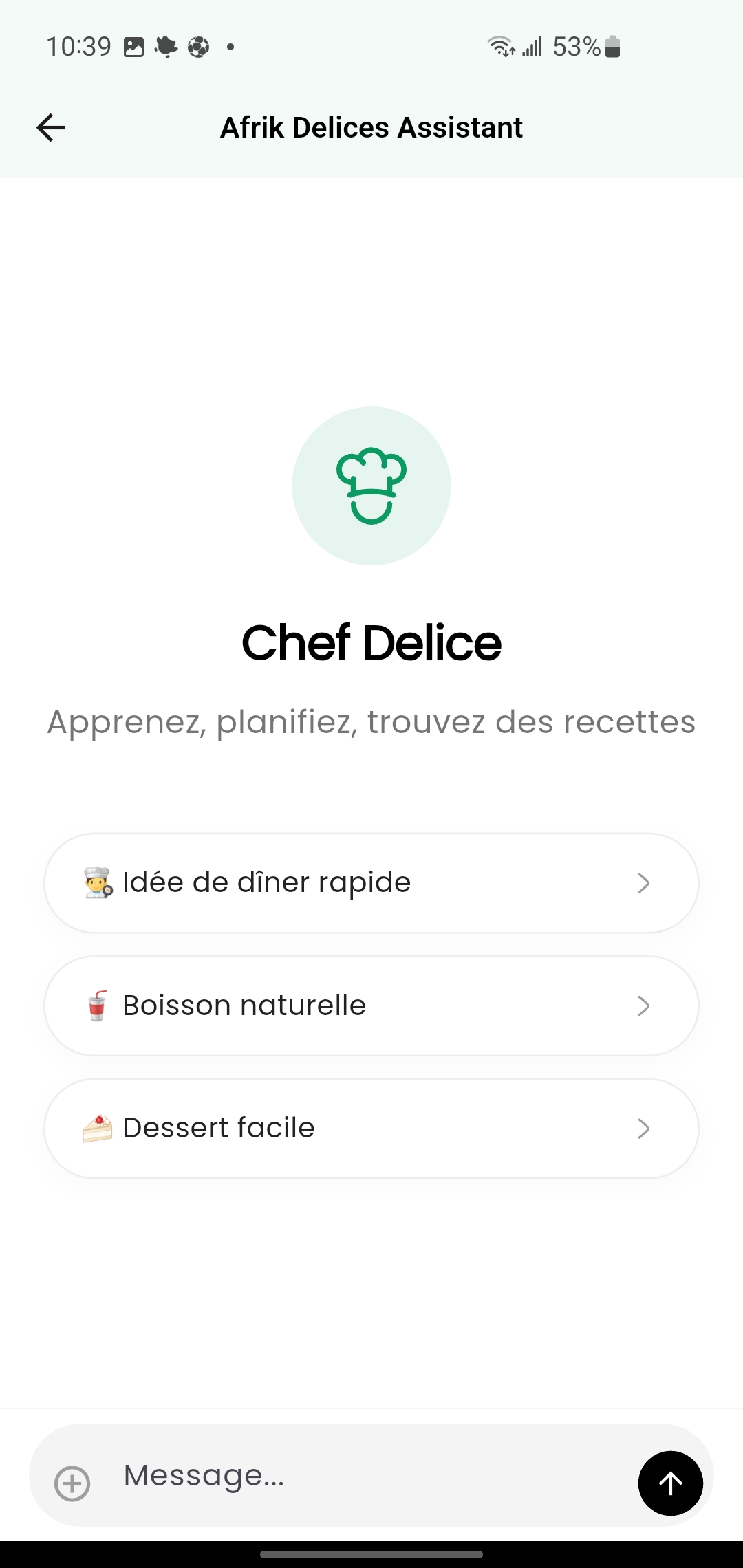 Bonjour, je suis Chef Délice.